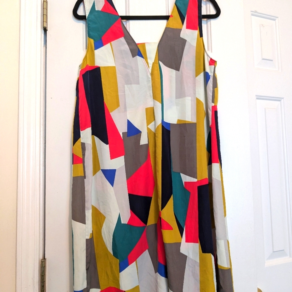 Abstract Mod Shift Dress